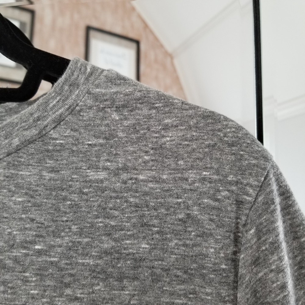 Last 1◻Gray Slub "Peachy" Retro Top Graphic Tees - Picture 7 of 8